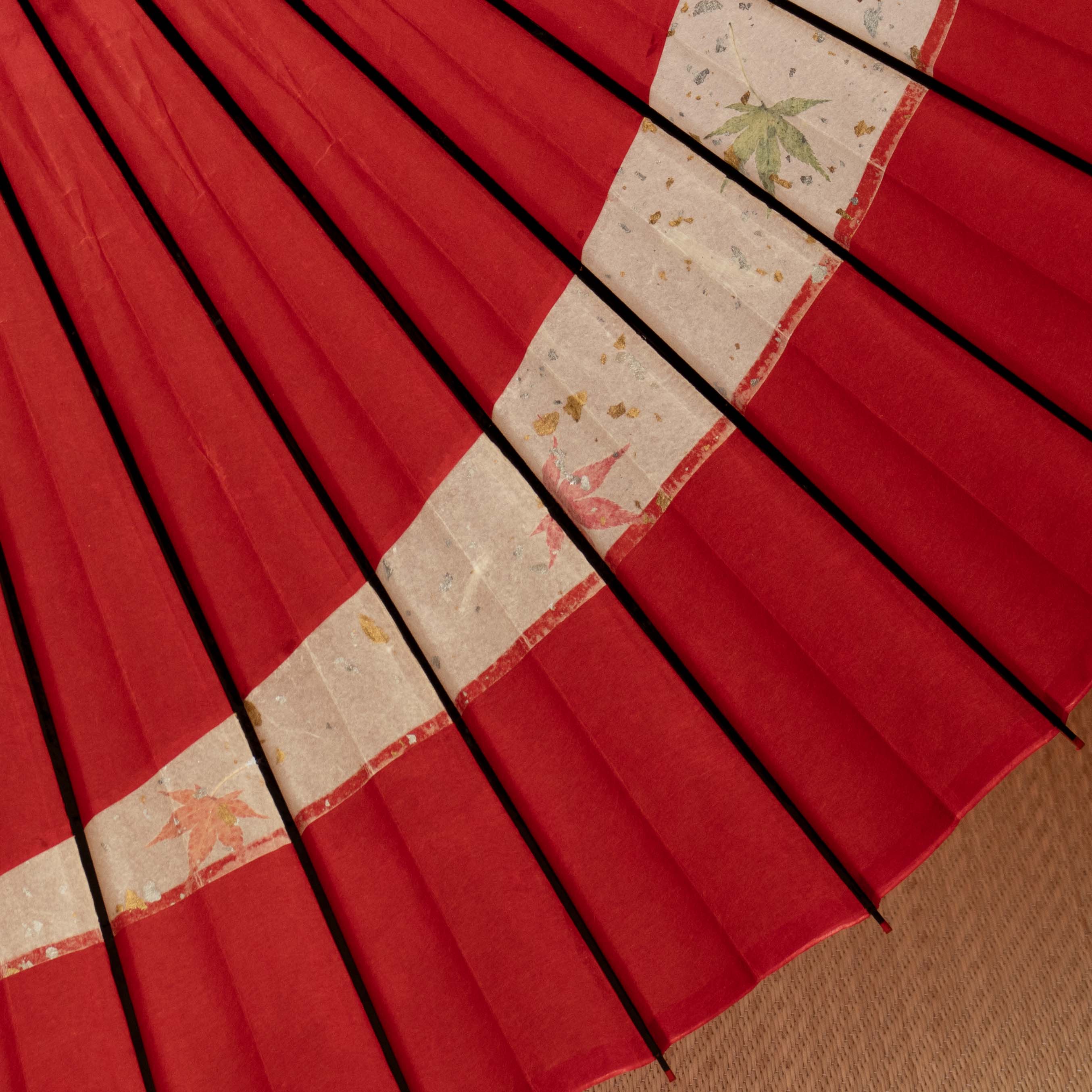 古典柄 巴『紅巴 - 透かし葉紅葉 -』