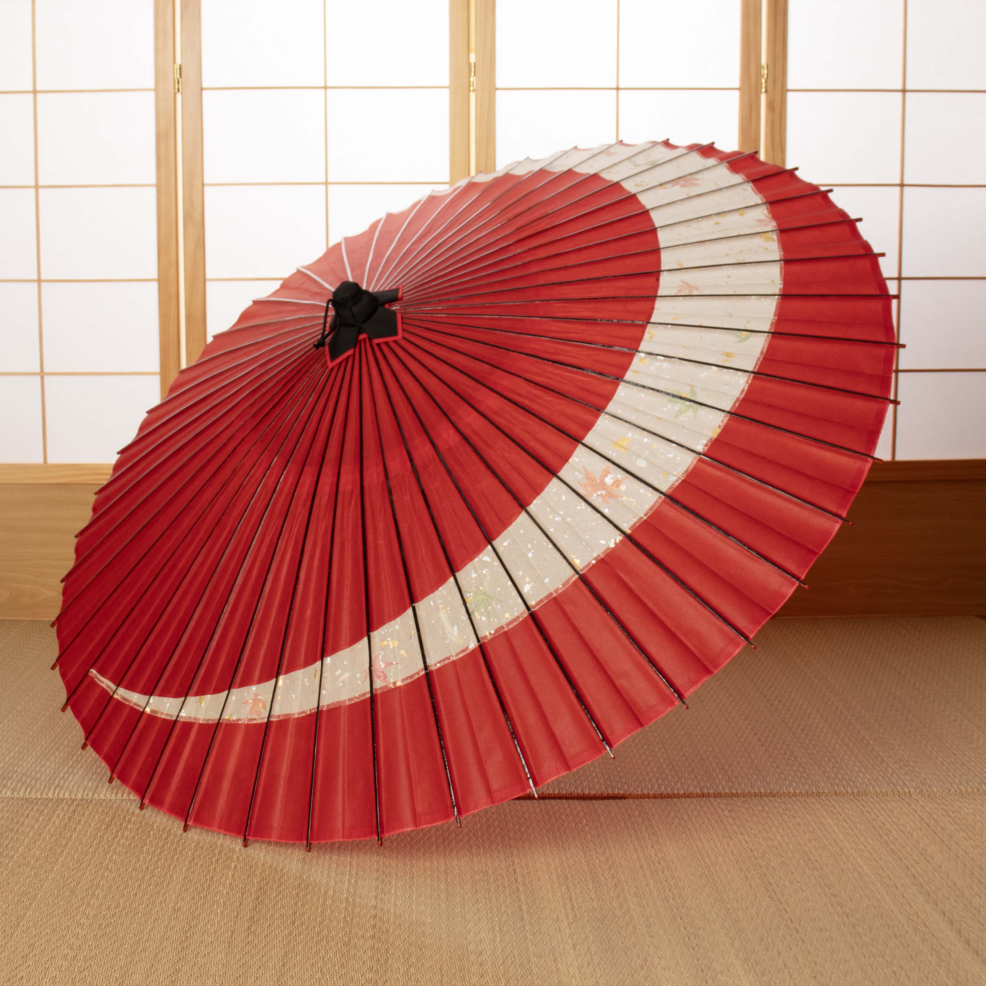 古典柄 巴『紅巴 - 透かし葉紅葉 -』