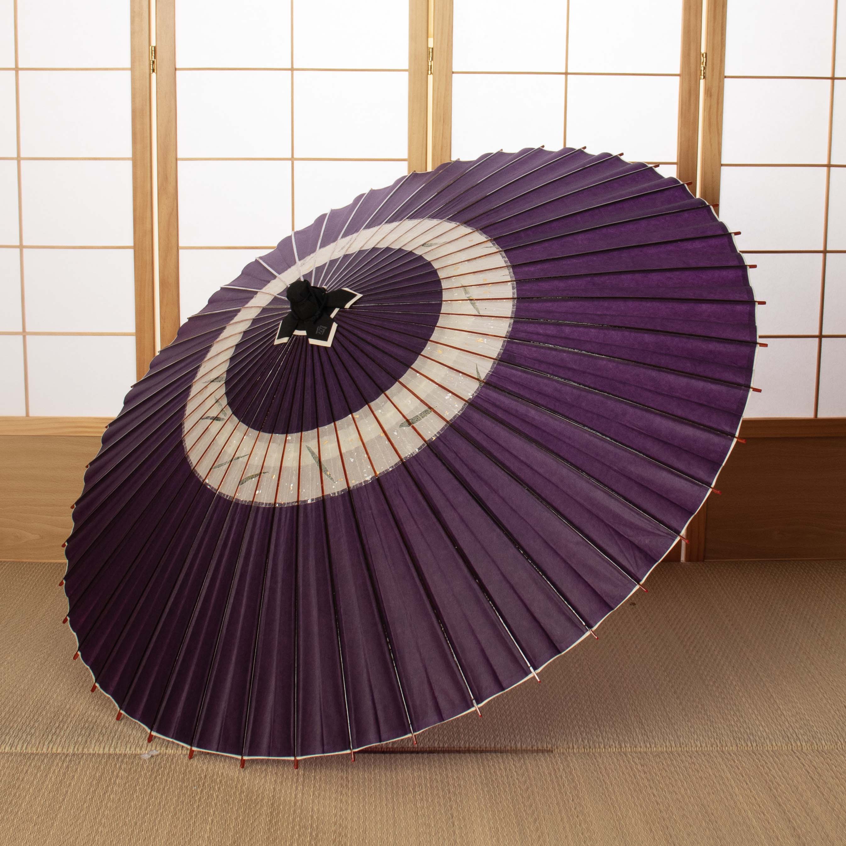 特選蛇の目柄  『京紫に笹』