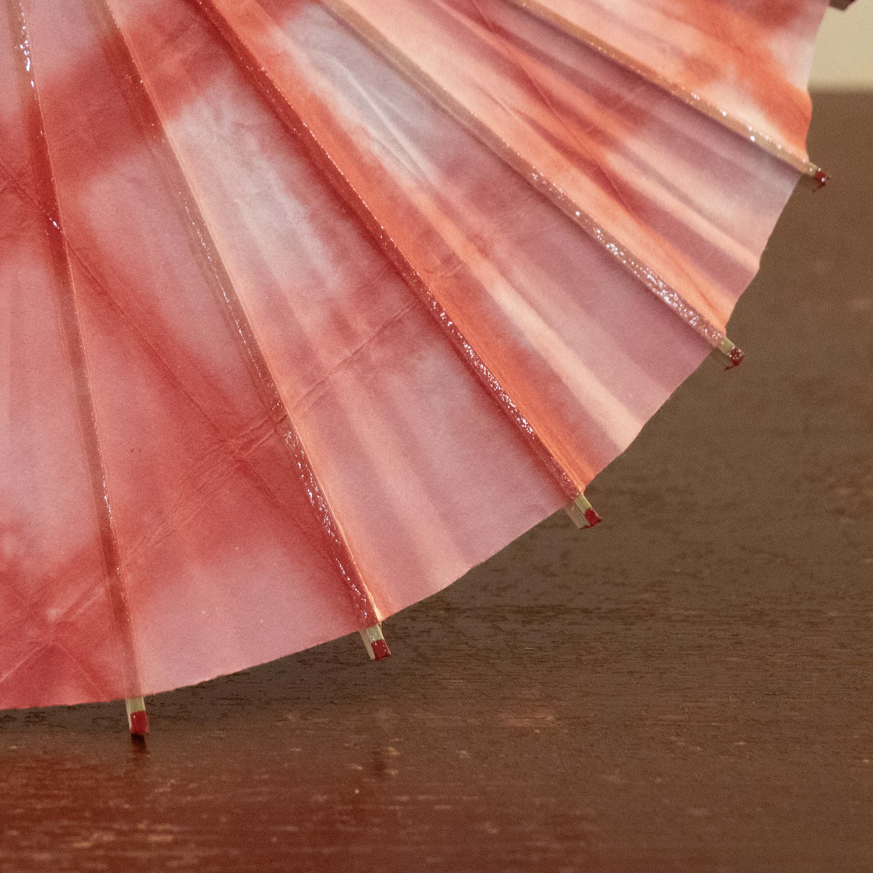 姫和傘  『板染め絞り 紅緋』