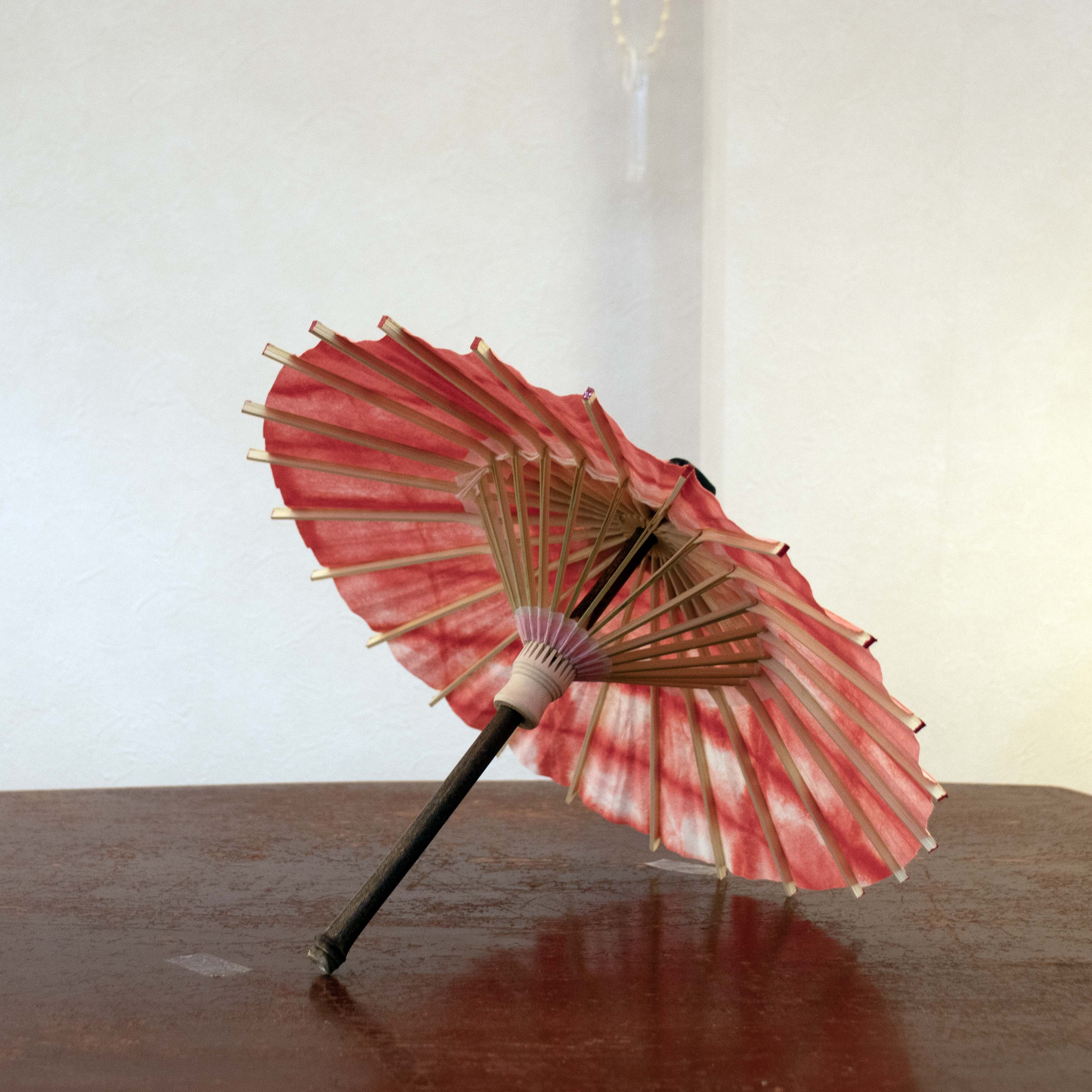 姫和傘  『板染め絞り 紅緋』