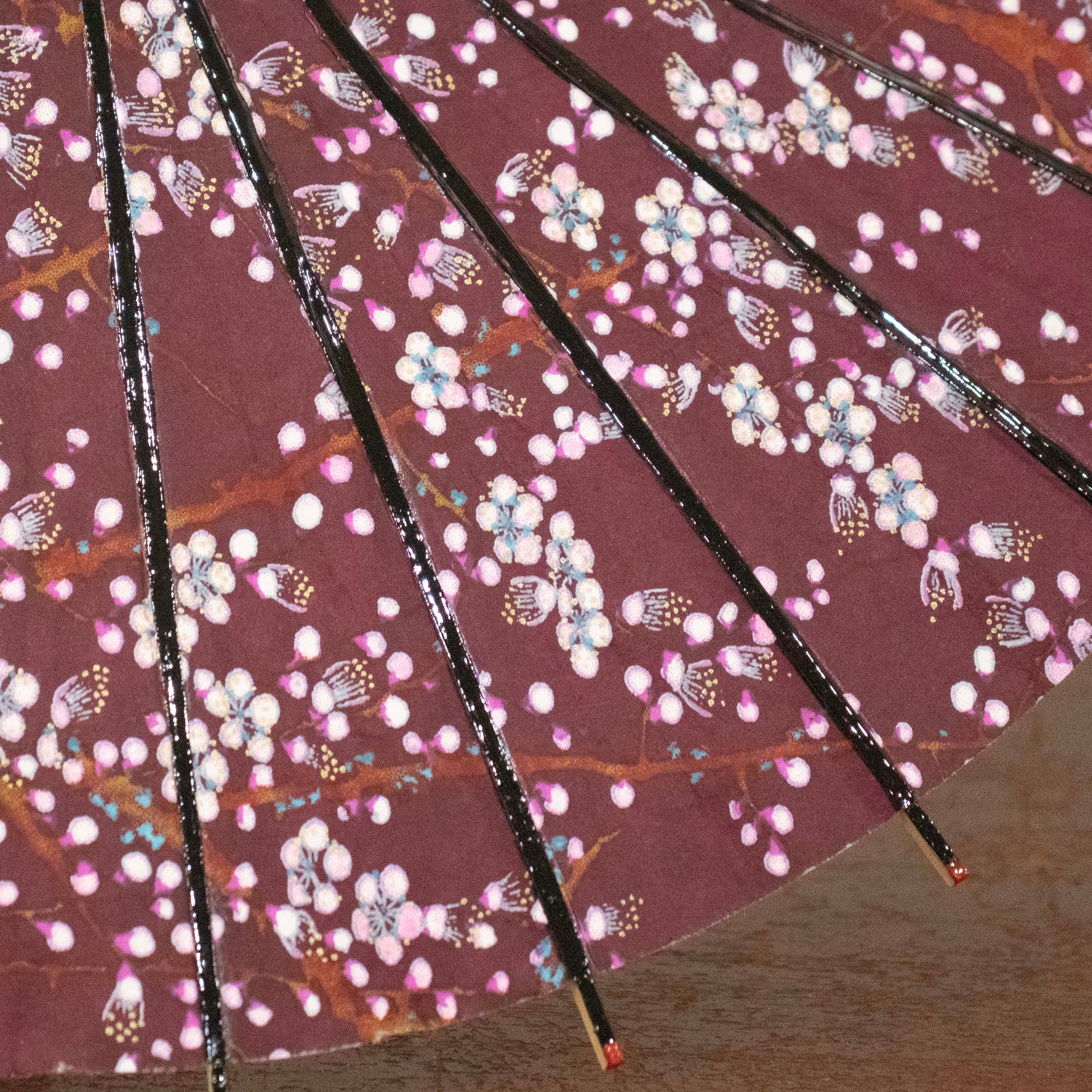 姫和傘 大寸 『梅流水 』エンジ