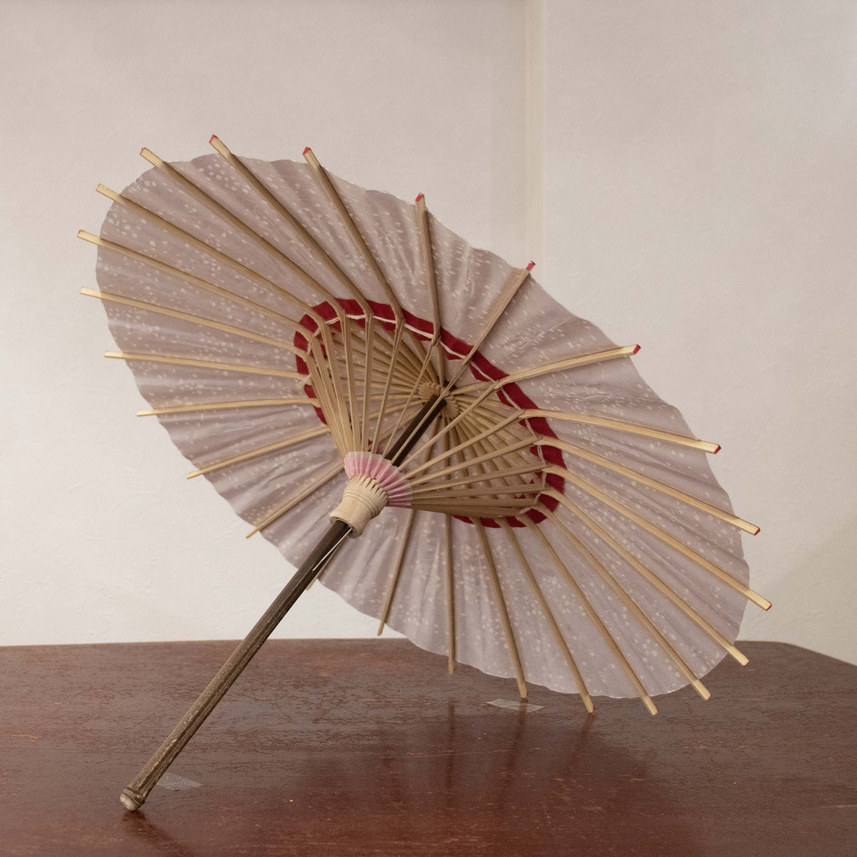 姫和傘 大寸 『梅流水 』エンジ