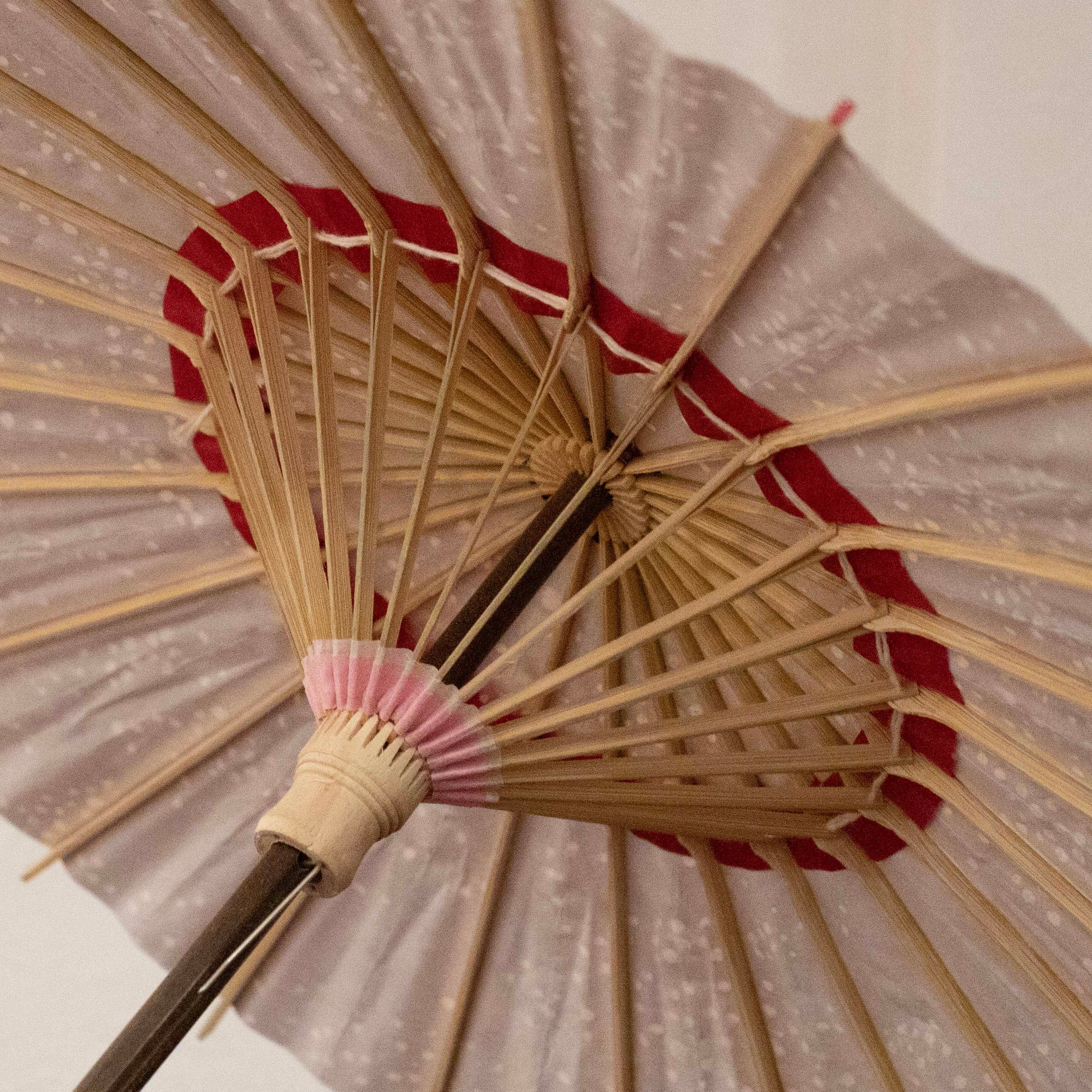 姫和傘 大寸 『梅流水 』エンジ