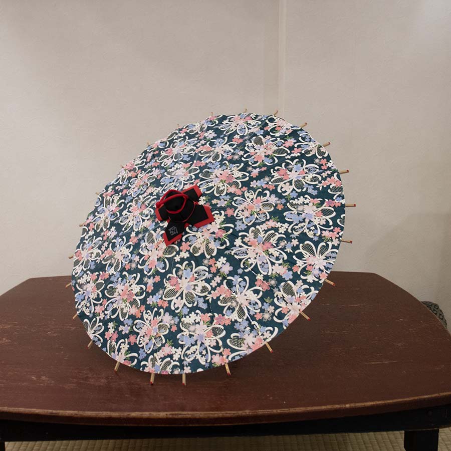 姫和傘  大寸『華かんざし 蒼』