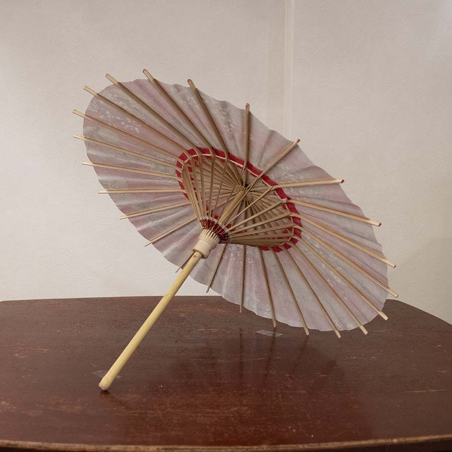 姫和傘  大寸『紅梅白梅 観世流水 赤』