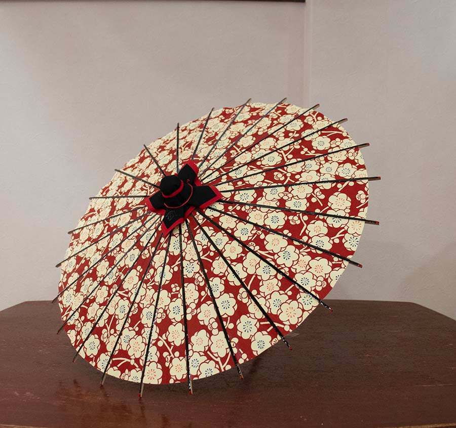 姫和傘  大寸『梅の花 赤』