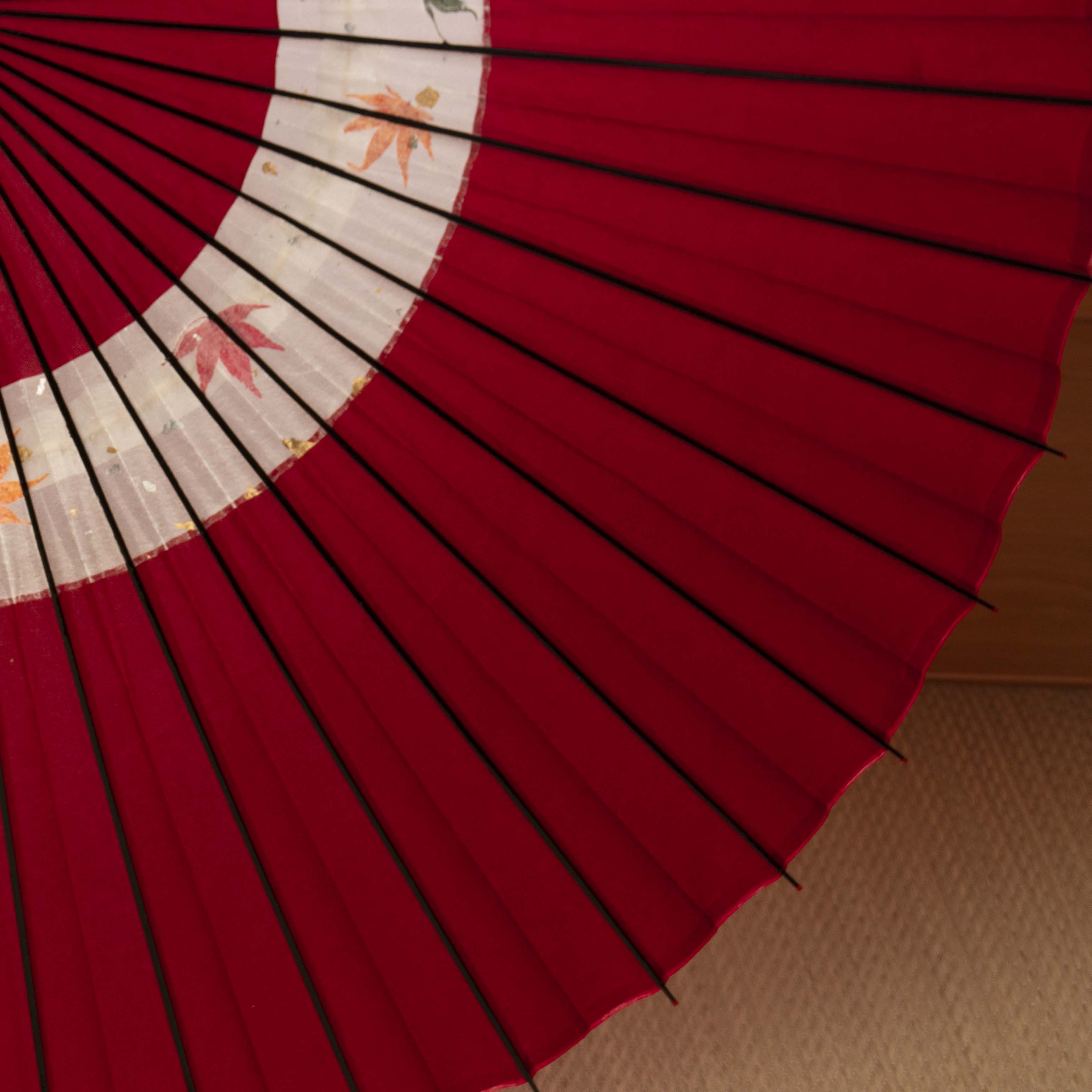 特選蛇の目柄 『深紅に紅葉』